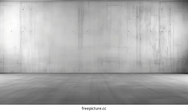 gray concrete empty room with concrete floor and walls