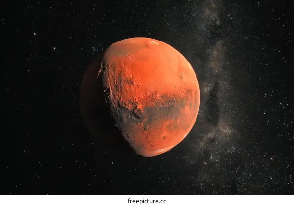 Mars Planet in Outer Space