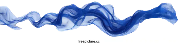 [Transparent Background PNG]Elegant Flowing Blue Fabric Texture