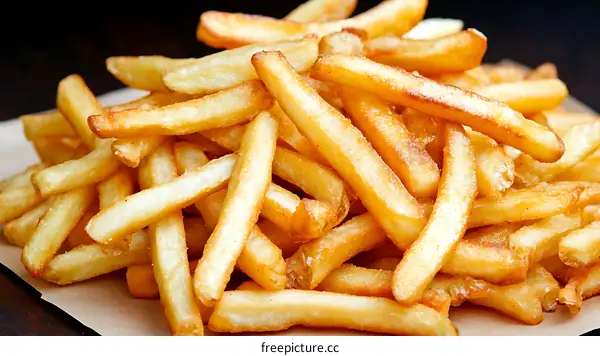 Crispy French Fries Close-up