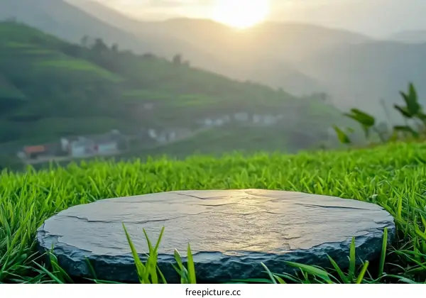 Nature Stone Tabletop Scenic Countryside View