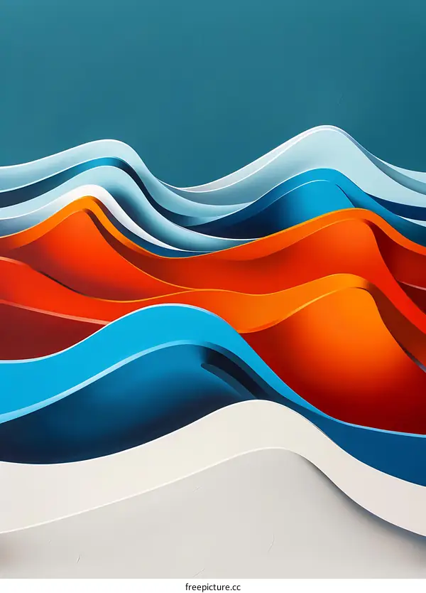Abstract Colorful Wavy Lines Background