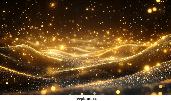 Golden Glitter Abstract Background Design