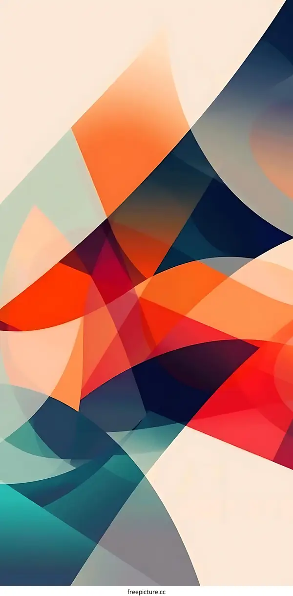 Abstract Geometric Shapes in Vibrant Colors