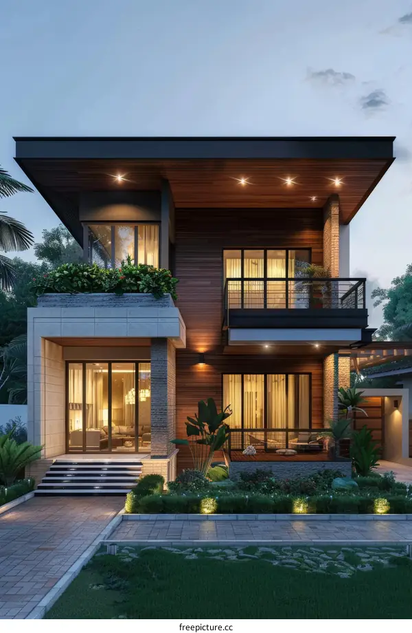 A modern minimalist villa