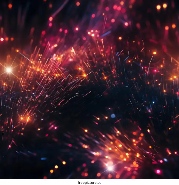 Colorful fireworks light up the night sky