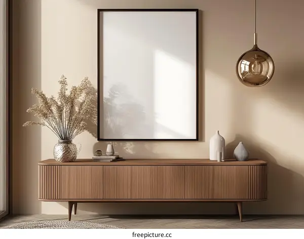 Modern Minimalist Living Room Interior Design Mockup