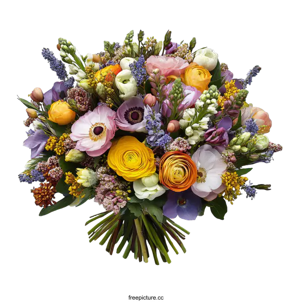 [Transparent Background PNG]Colorful Floral Bouquet Arrangement