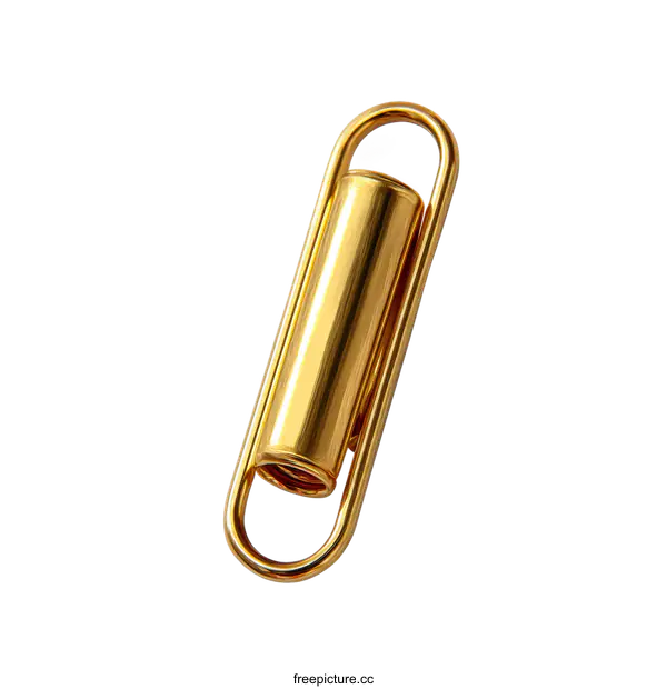 [Transparent Background PNG]Elegant Gold Binder Clip