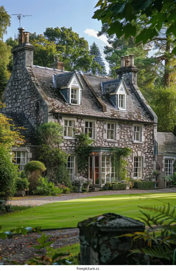 A beautiful stone cottage in the countryside