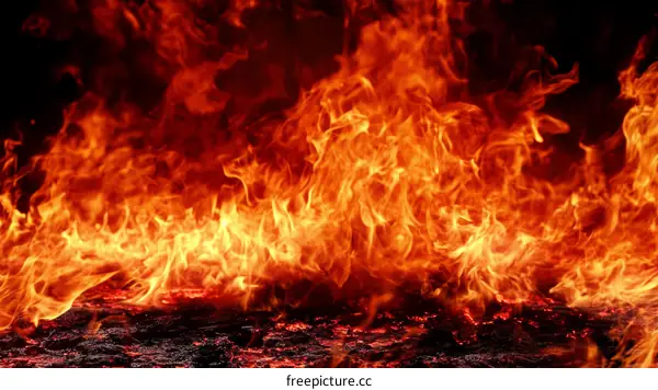 Fiery Flames in the Darkness