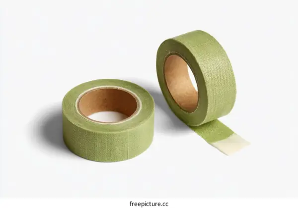Two Rolls of Green Fabric Tape