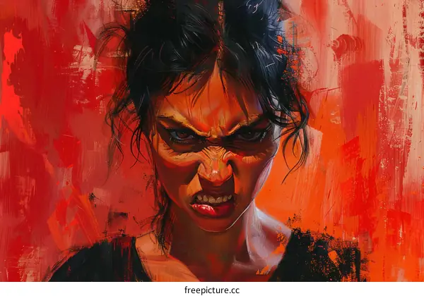 Portrait of an Angry Woman