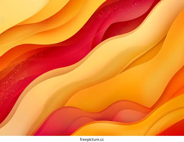 Abstract Orange and Red Wavy Background