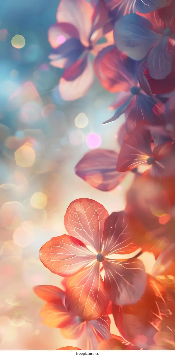 Close Up Of Red Flowers With Bokeh Background