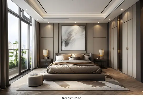 Luxury Bedroom with Modern Furnishings