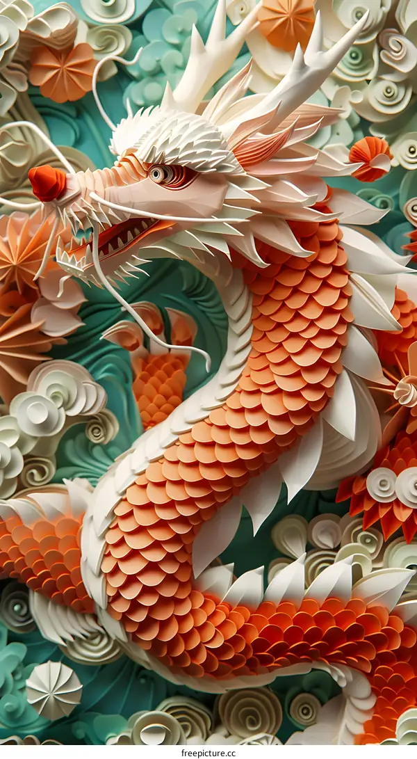 Paper Cut Dragon Art