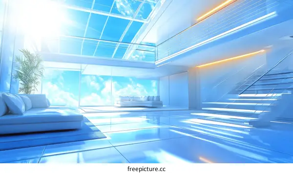 Modern Architectural Interior Design Illustraton