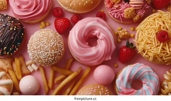 A variety of sweet and savory snacks