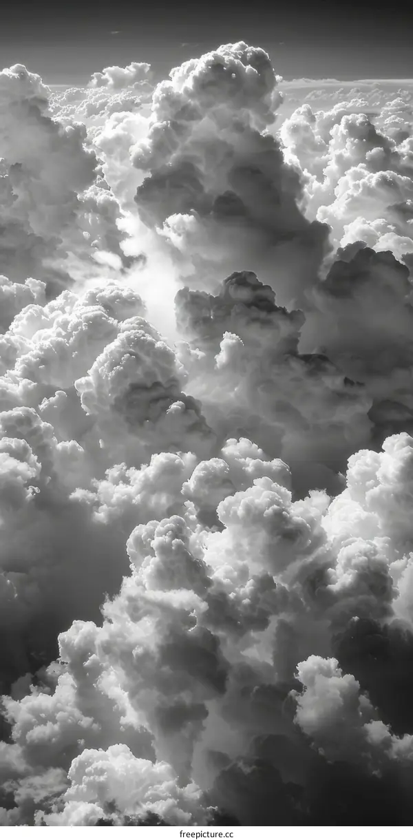 Black and white cloudscape