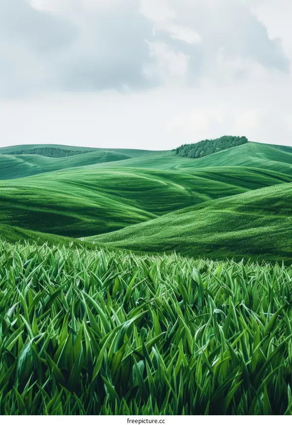 Rolling Green Hills of Tuscany, Italy