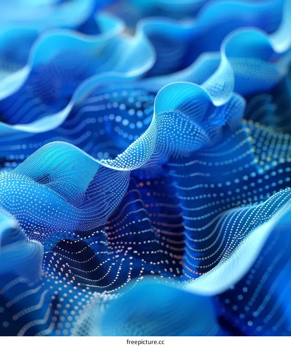 Blue Wavy Structure