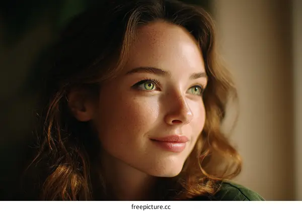 Close-up Portrait of a Caucasian Woman