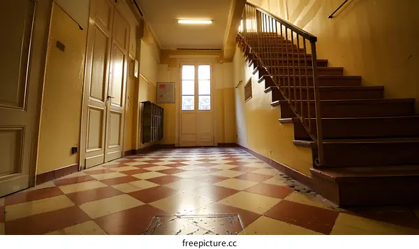 Staircase in an old building