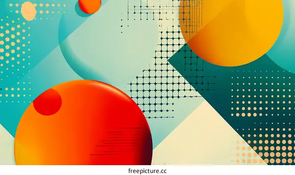 Abstract Background With Colorful Geometric Shapes