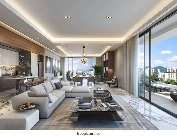 Modern luxury living room interior design