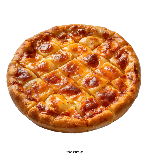 [Transparent Background PNG]Close-up of a delicious cheesy pizza