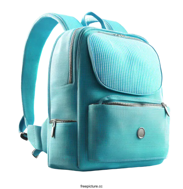 [Transparent Background PNG]Modern Light Blue Backpack Design