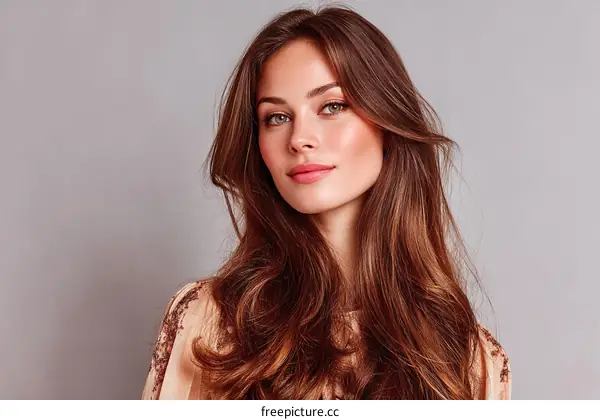 Close Up Portrait of a Beautiful Caucasian Woman