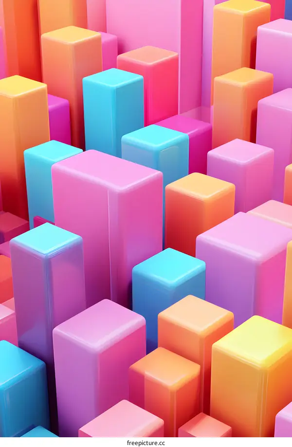 Abstract Colorful Geometric Shapes Background