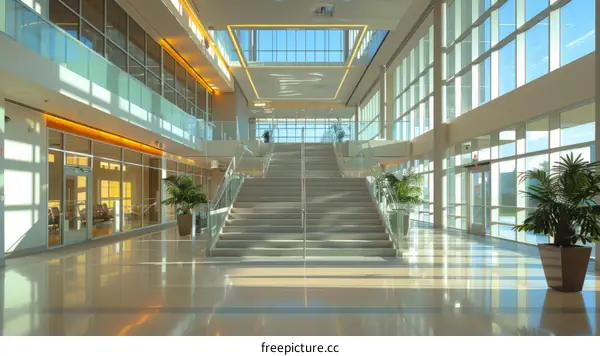 Staircase in a modern building