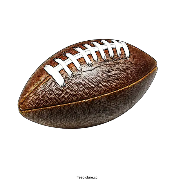 [Transparent Background PNG]Close Up of a Vintage American Football