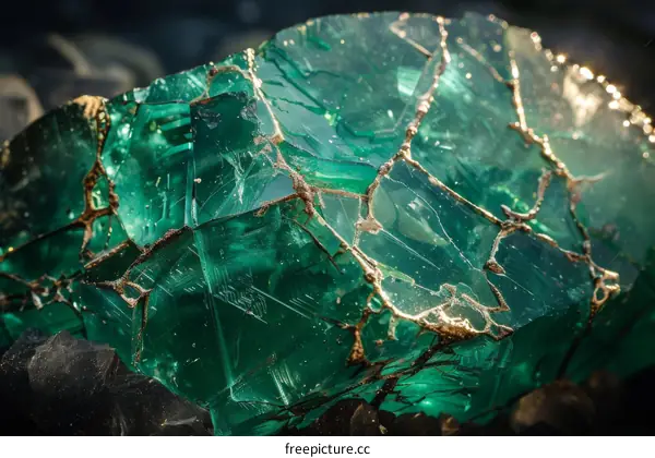 Large rough emerald crystal