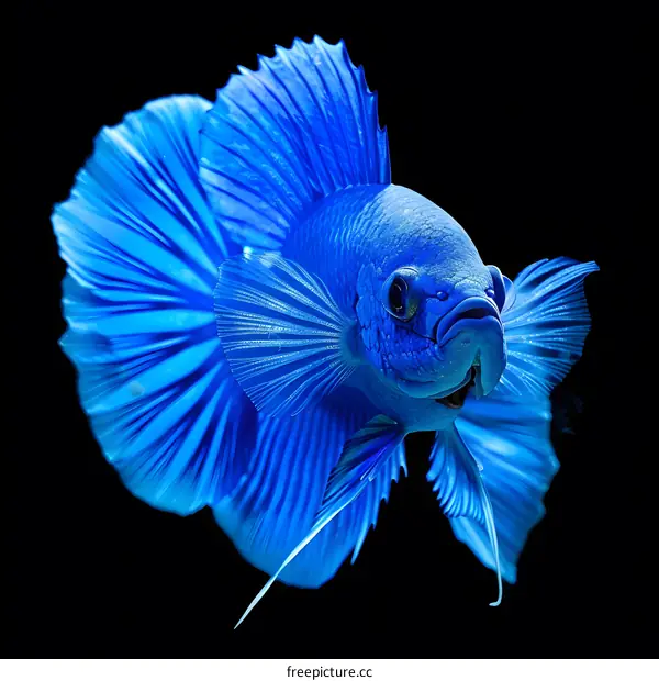 The Blue Fish with a Big Tail
