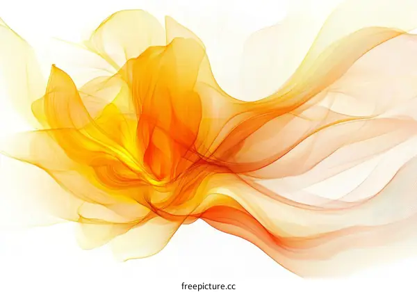 Abstract Flowing Hues of Orange and Yellow