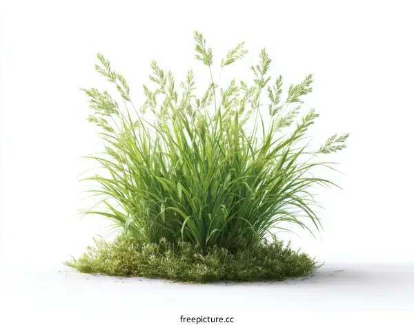 Fresh Green Grass Cluster Closeup