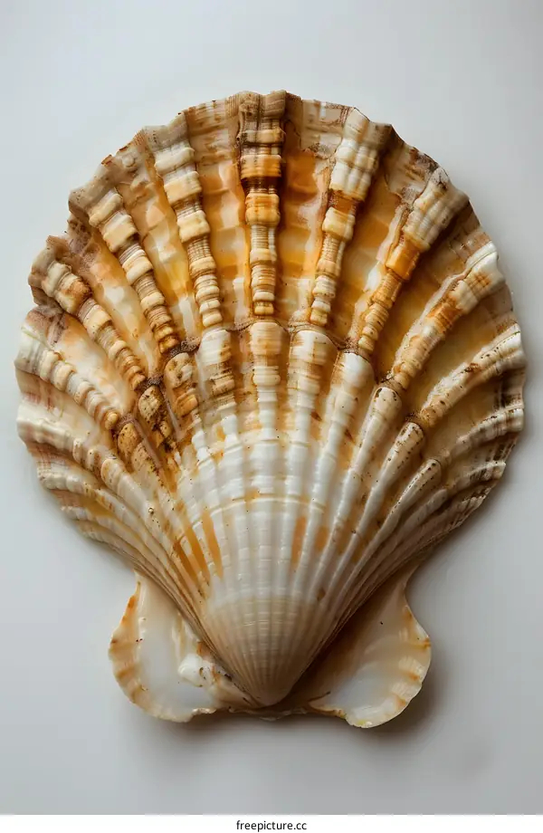Scallop Seashell Isolated On White Background