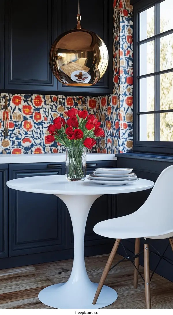 Modern Kitchen Corner with Tulip Table