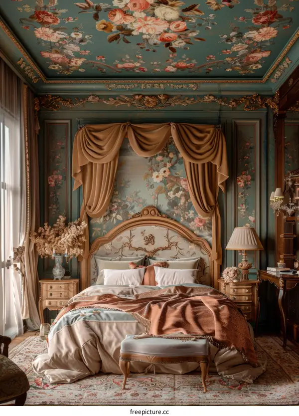 Elegant Antique Bedroom Interior Design