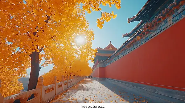 Autumn Colors at the Forbidden City Walls