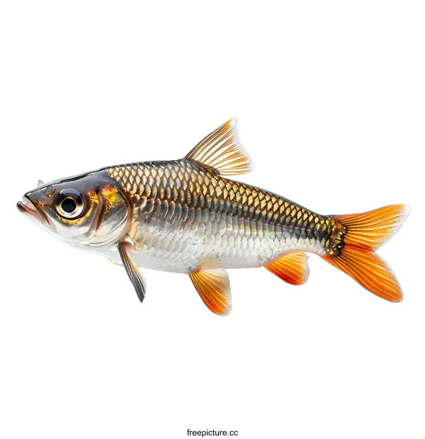 [Transparent Background PNG]Freshwater fish on white background