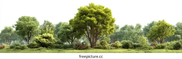 Green Trees and Lush Foliage Natural Scenery