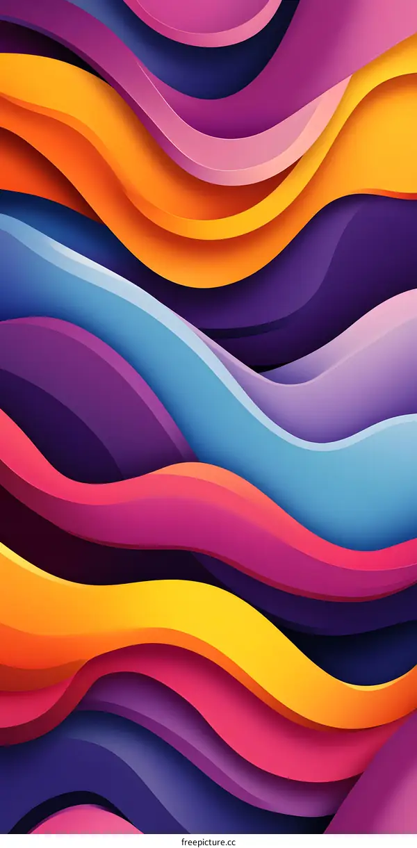 Abstract Colorful Waves Background Design