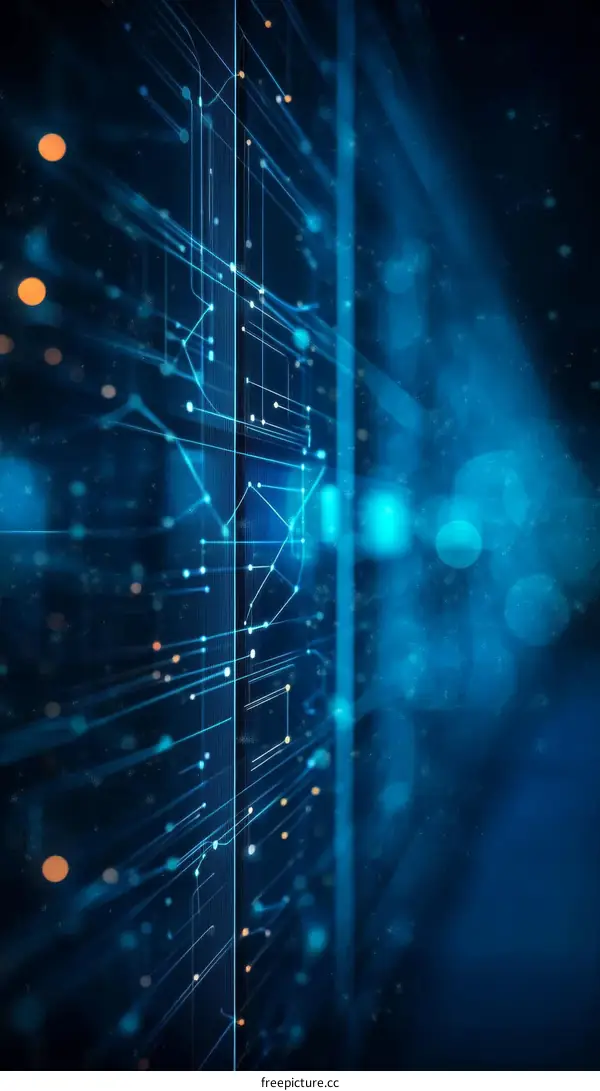 Abstract Network Design Technology Illustration