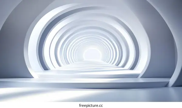 Abstract Architectural Tunnel Perspective