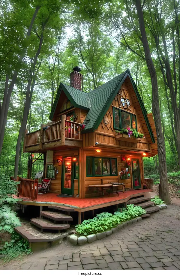 Wooden Cabin In The Forest